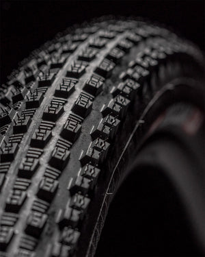 Close up view of IRC Geo Claw XC MTB Tire